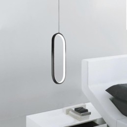 Owalna lampa wisząca akrylowa dekoracyjna oprawa świetlna