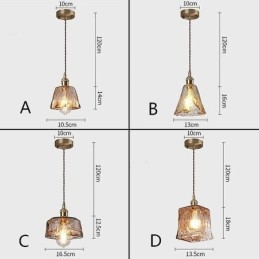 Unikalna Mini Szklana Lampa Wisząca W Stylu Japońskim Bursztynowy Kolor Dekoracyjne Oświetlenie