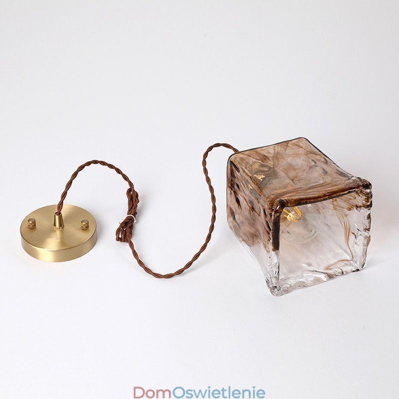 Unikalna Mini Szklana Lampa Wisząca W Stylu Japońskim Bursztynowy Kolor Dekoracyjne Oświetlenie