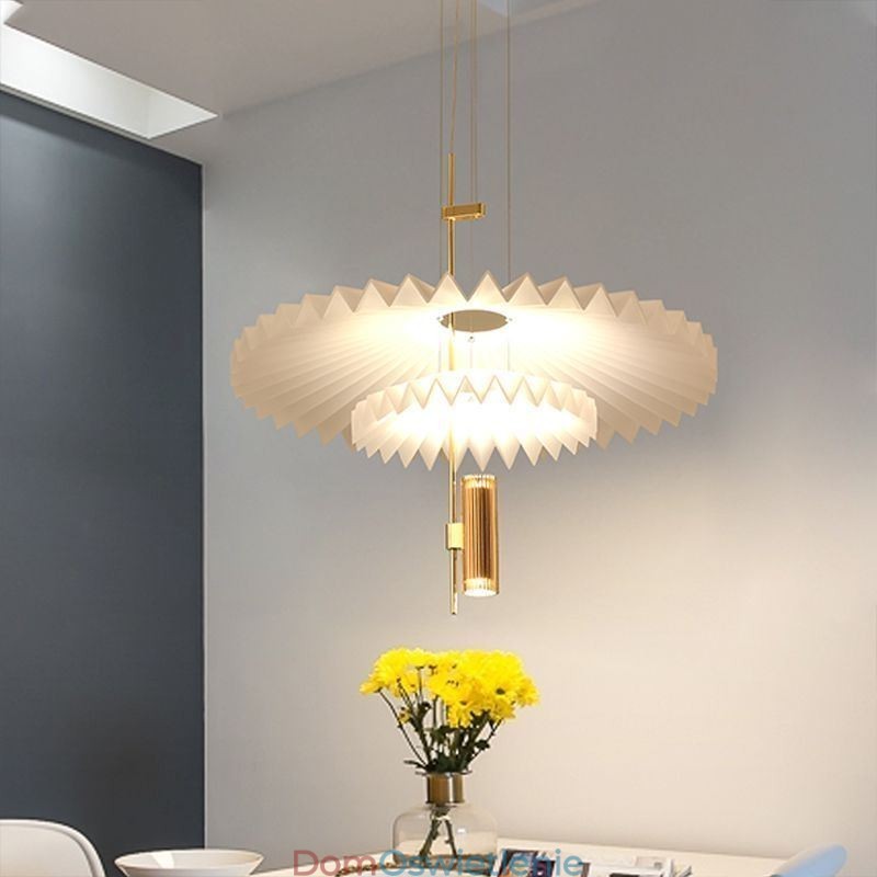 Nowoczesna plisowana lampa wisząca akrylowa dekoracyjna lampa