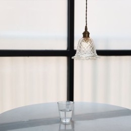 Nowoczesna lampa wisząca ze szkła kwiatowego 1 światło dekoracyjne oprawa świetlna