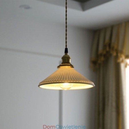 Wisząca lampa ceramiczna w stylu japońskim, lampa wisząca retro plisowana Wisząca lampa ceramiczna w stylu japońskim, lampa wisząca retro plisowana