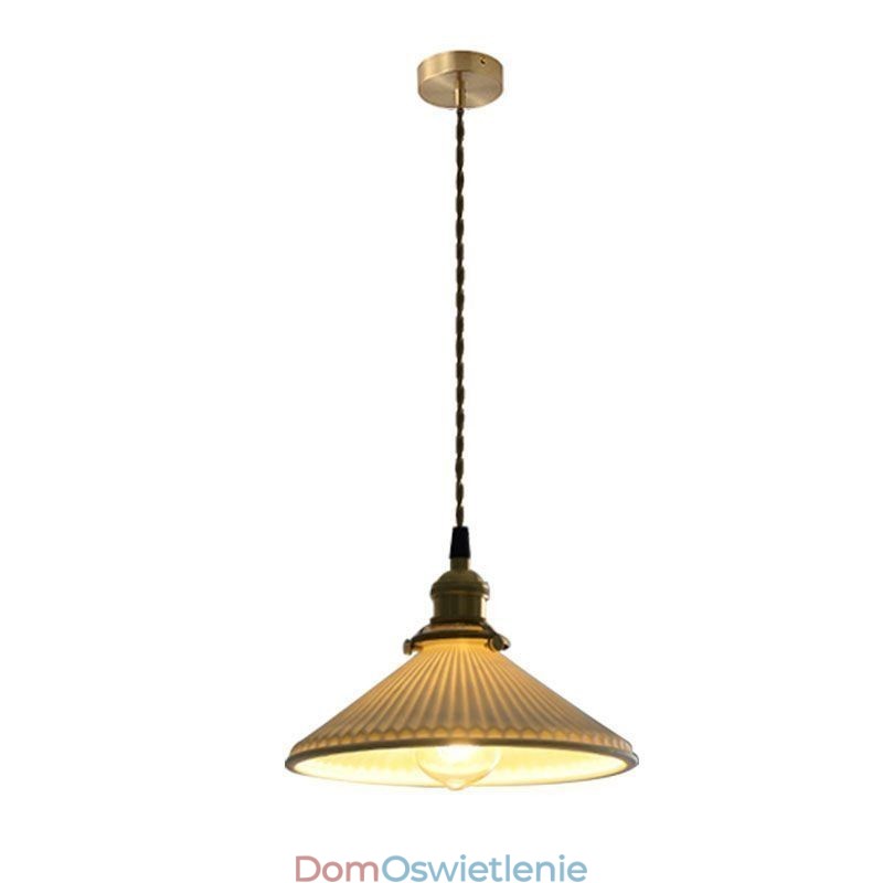Wisząca lampa ceramiczna w stylu japońskim, lampa wisząca retro plisowana