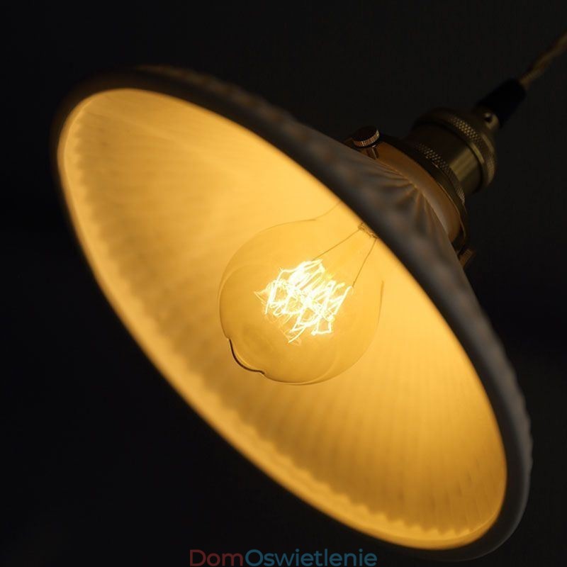 Wisząca lampa ceramiczna w stylu japońskim, lampa wisząca retro plisowana