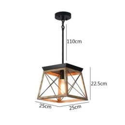 Wisząca lampa w stylu vintage z pojedynczym światłem