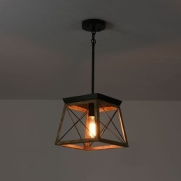 Wisząca lampa w stylu vintage z pojedynczym światłem