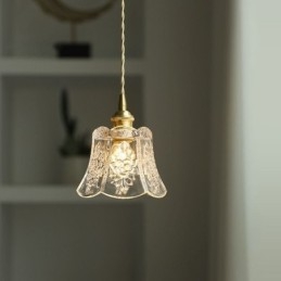 Lampa wisząca kwiatowa Minimalistyczna dekoracyjna szklana oprawa świetlna