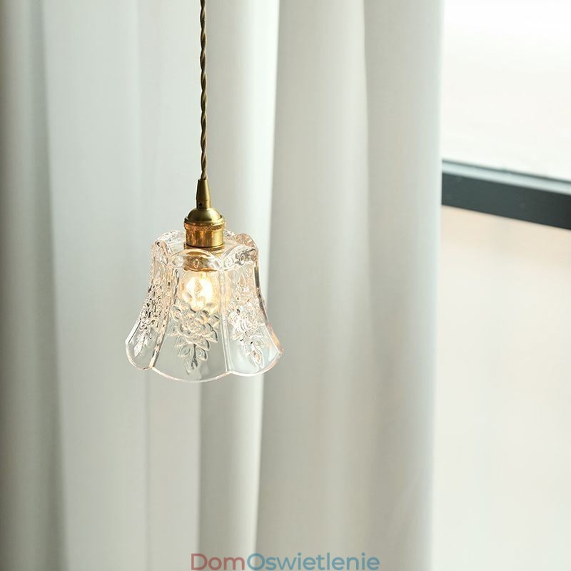 Lampa wisząca kwiatowa Minimalistyczna dekoracyjna szklana oprawa świetlna