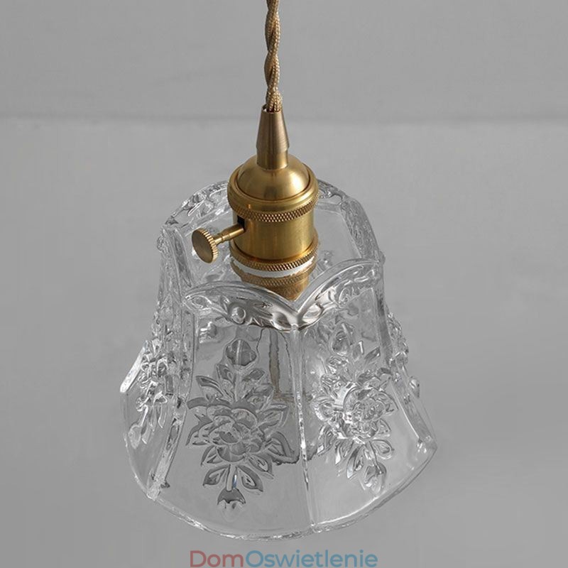 Lampa wisząca kwiatowa Minimalistyczna dekoracyjna szklana oprawa świetlna