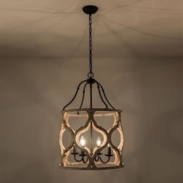 Lampa wisząca w stylu vintage z 4 światłami