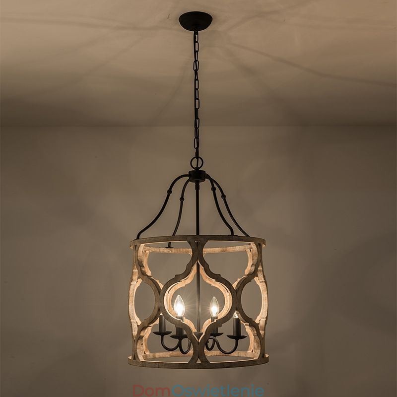 Lampa wisząca w stylu vintage z 4 światłami