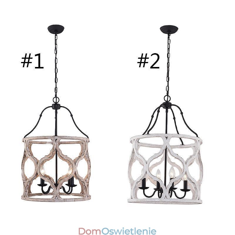 Lampa wisząca w stylu vintage z 4 światłami