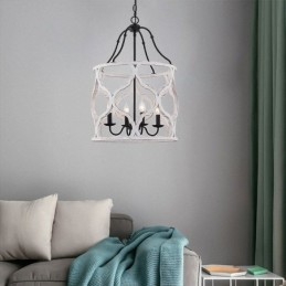 Lampa wisząca w stylu vintage z 4 światłami