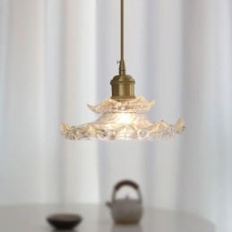 Lampa wisząca ze szkła w stylu japońskim Lampa wisząca ze szkła Lotus