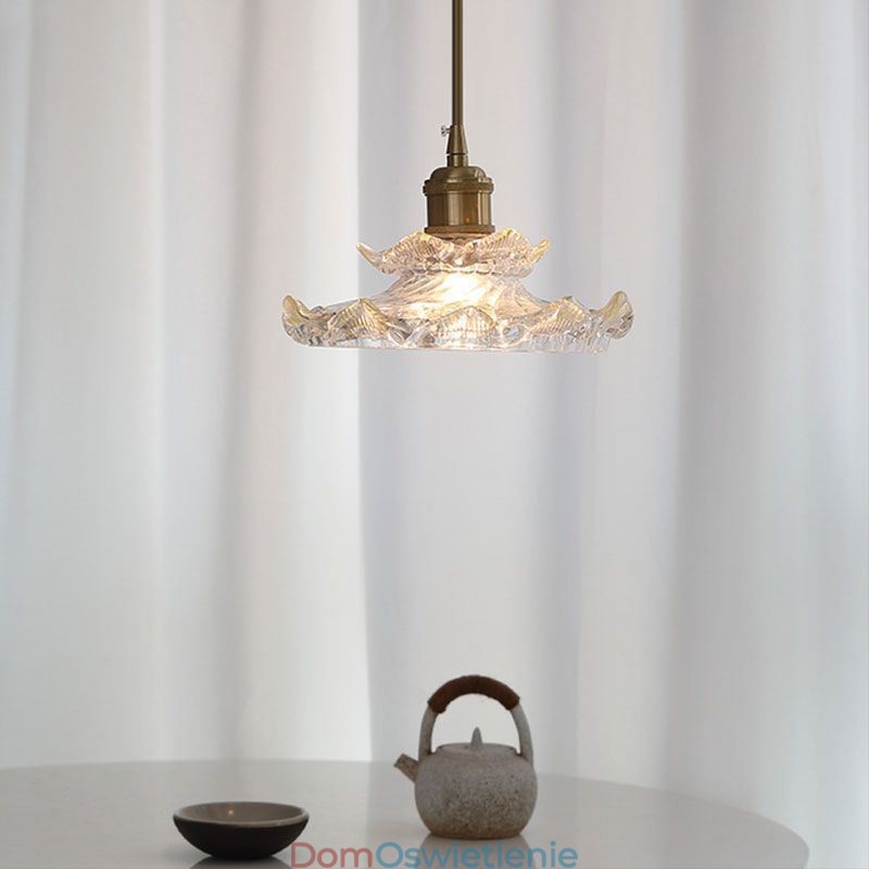 Lampa wisząca ze szkła w stylu japońskim Lampa wisząca ze szkła Lotus
