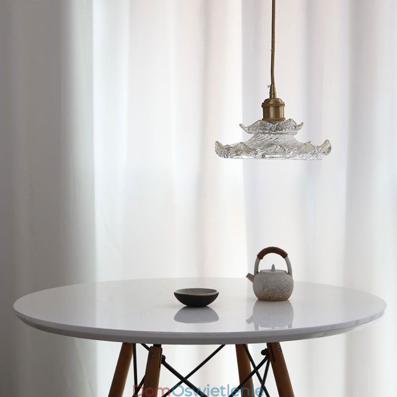 Lampa wisząca ze szkła w stylu japońskim Lampa wisząca ze szkła Lotus