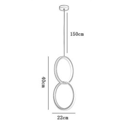 Minimalistyczna lampa wisząca Double Ring