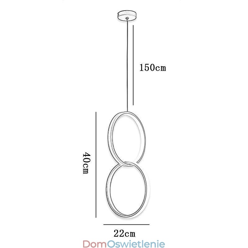 Minimalistyczna lampa wisząca Double Ring