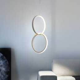 Minimalistyczna lampa wisząca Double Ring