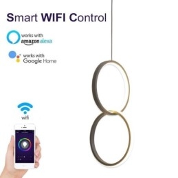 Minimalistyczna lampa wisząca Double Ring