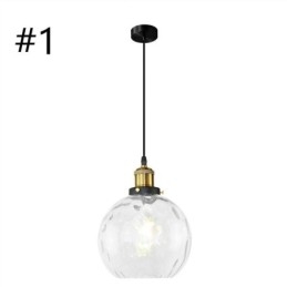 Współczesna szklana lampa wisząca Okrągła szklana lampa wisząca z wzorem wody