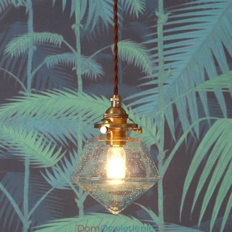 1 Światło Wiszące Diamentowe Szklane Światło Bubble Glass Lampa Oprawa