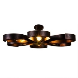 Nowoczesna lampa sufitowa w stylu vintage, żelazna lampa wisząca w kształcie kwiatu