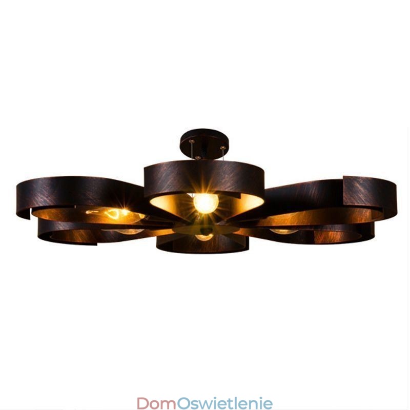 Nowoczesna lampa sufitowa w stylu vintage, żelazna lampa wisząca w kształcie kwiatu
