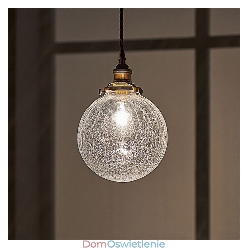 Szklana lampa wisząca Nowoczesna lampa sufitowa z efektem spękania