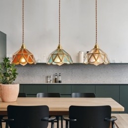 Retro Szklana Lampa Wisząca Japoński Styl Szklana Lampa Sufitowa