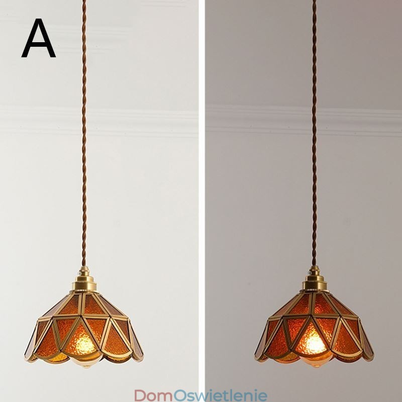 Retro Szklana Lampa Wisząca Japoński Styl Szklana Lampa Sufitowa