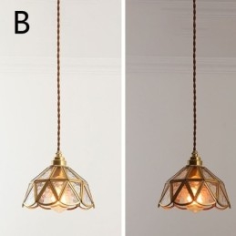 Retro Szklana Lampa Wisząca Japoński Styl Szklana Lampa Sufitowa