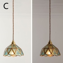 Retro Szklana Lampa Wisząca Japoński Styl Szklana Lampa Sufitowa