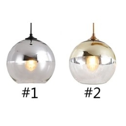 Kreatywna lampa wisząca z żelaza i szkła w kształcie kuli, dekoracyjne oświetlenie