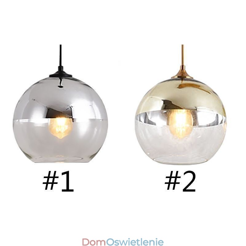 Kreatywna lampa wisząca z żelaza i szkła w kształcie kuli, dekoracyjne oświetlenie