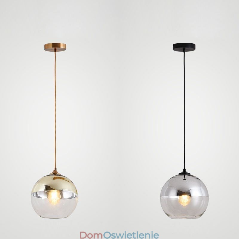 Kreatywna lampa wisząca z żelaza i szkła w kształcie kuli, dekoracyjne oświetlenie