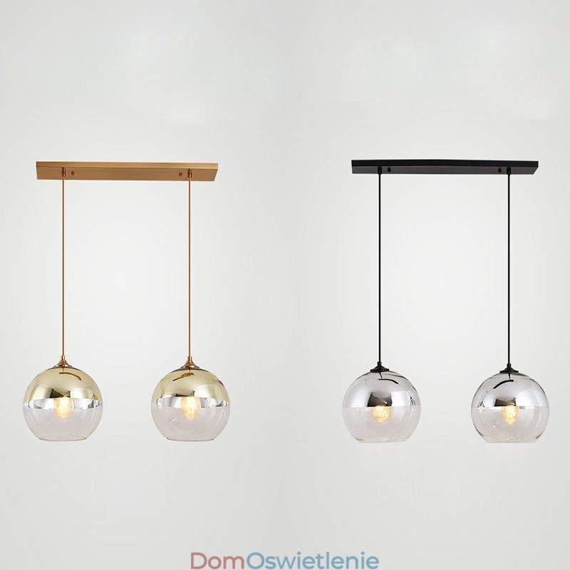 Kreatywna lampa wisząca z żelaza i szkła w kształcie kuli, dekoracyjne oświetlenie