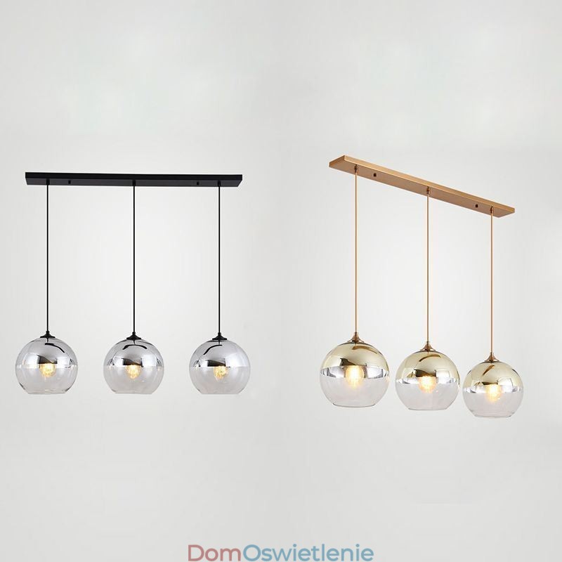 Kreatywna lampa wisząca z żelaza i szkła w kształcie kuli, dekoracyjne oświetlenie