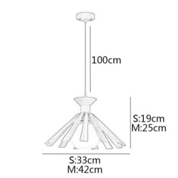 Prosty styl Drewniana lampa wisząca