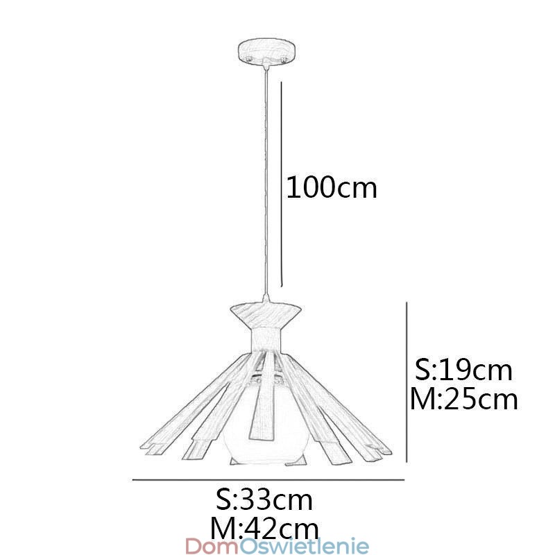 Prosty styl Drewniana lampa wisząca