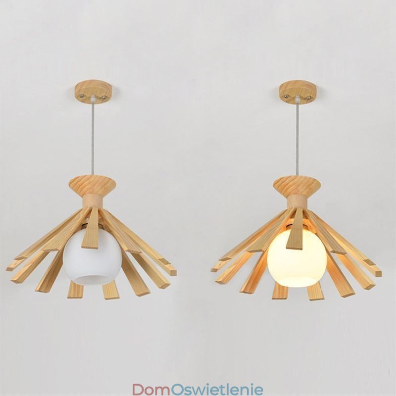 Prosty styl Drewniana lampa wisząca