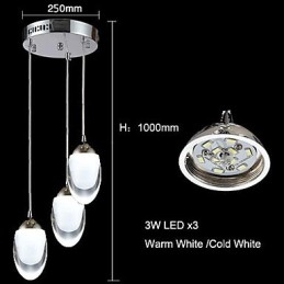 Nowoczesny Współczesny Tradycyjny Klasyczny Wiejski Chromowany Szklany Żyrandol Wisząca Lampa