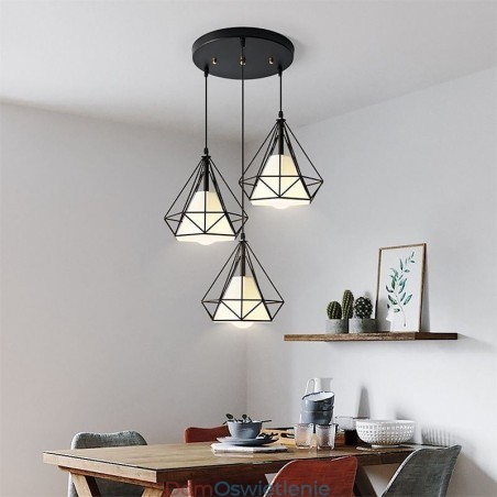 Wisząca lampa w kształcie diamentu, nowoczesna minimalistyczna dekoracyjna oprawa świetlna Wisząca lampa w kształcie diamentu, nowoczesna minimalistyczna dekoracyjna oprawa świetlna
