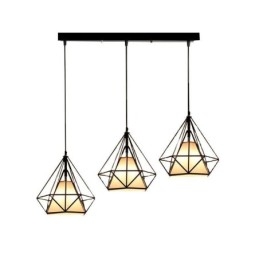 Wisząca lampa w kształcie diamentu, nowoczesna minimalistyczna dekoracyjna oprawa świetlna