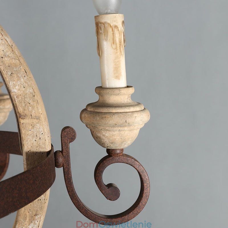 Drewniana lampa wisząca Nordic Retro lampa sufitowa