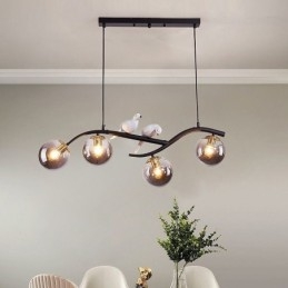 Nowoczesna minimalistyczna lampa wisząca z gałęzi, 4 lampy, dekoracyjna lampa