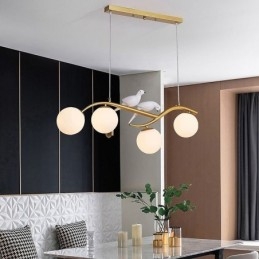 Nowoczesna minimalistyczna lampa wisząca z gałęzi, 4 lampy, dekoracyjna lampa
