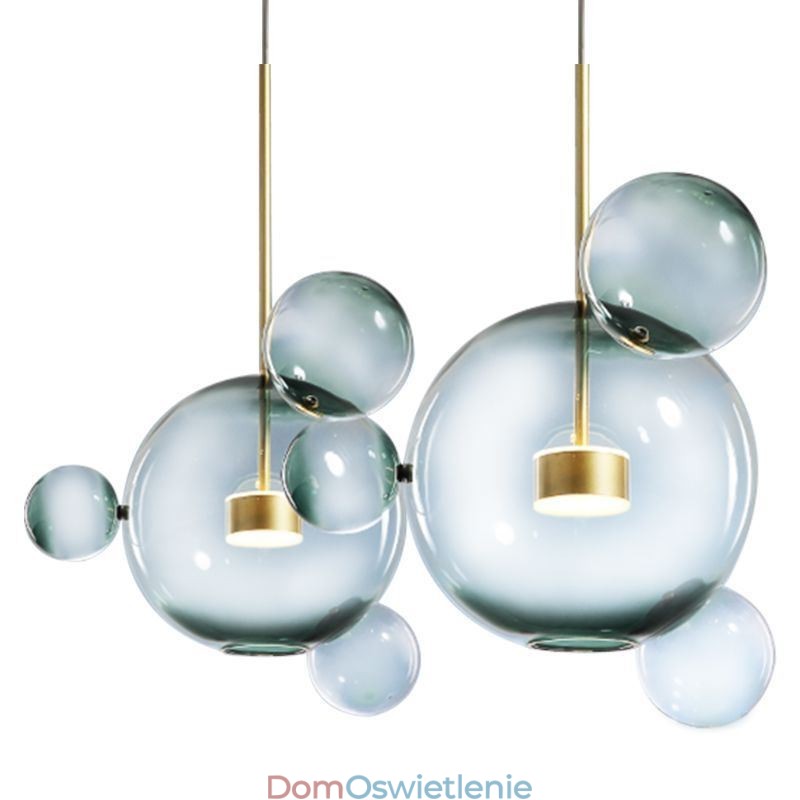 Wisząca lampa Szklana bańka Sufitowa lampa Gradientowa zielona