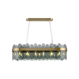 Minimalistyczna szklana lampa wisząca Unikalny kolor Prostokątna lampa sufitowa Wyspa
