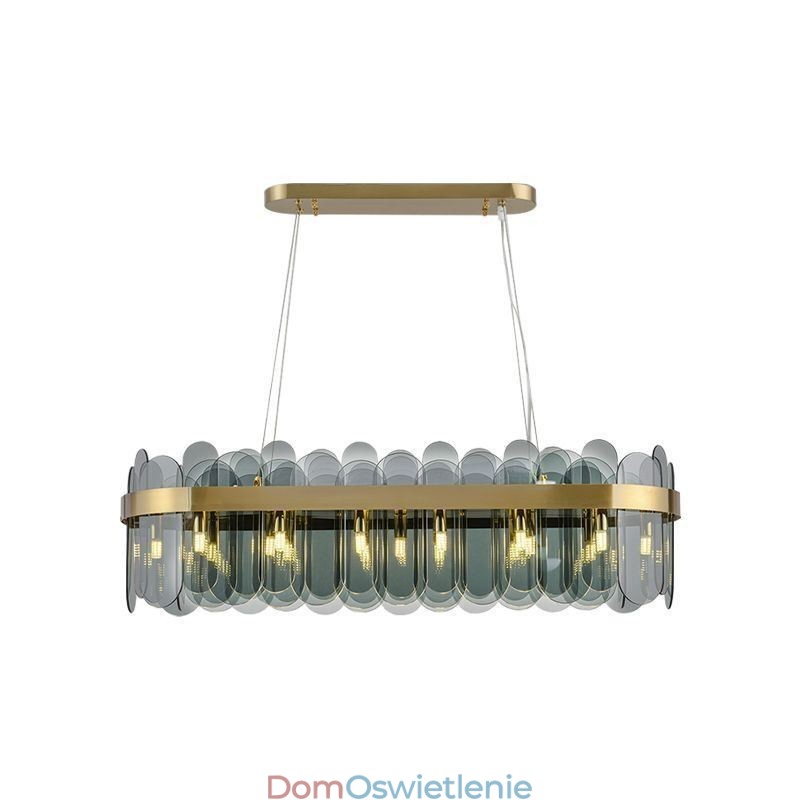 Minimalistyczna szklana lampa wisząca Unikalny kolor Prostokątna lampa sufitowa Wyspa